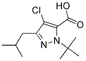 4-CHLORO-1-(1,1-DIMETHYLETHYL)-3-(2-METHYLPROPYL)-1H-PYRAZOLE-5-CARBOXYLIC ACID Struktur