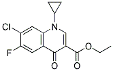 7-Chloro-1-Cyclopropyl-6-Fluoro-1,4-Dihydro-4-Oxo-Quinoline-3-Carboxylic Acid Ethyl Ester Struktur