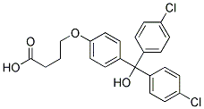 4-(4-[Bis-(4-chlorophenyl)hydroxymethyl]phenoxy)butyric acid Struktur