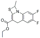 Ethyl-6,7-difluoro-1-methyl-4H-(1,3)-thiazeto(3,2- a ) quinoline-3-carboxylate Struktur