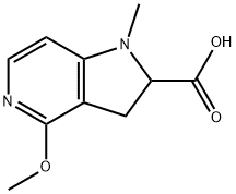 4-Methoxy-1-methyl-2,3-dihydro-1H-pyrrolo[3,2-c]pyridine-2-carboxylic acid Struktur