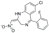 7-CHLORO-1,3-DIHYDRO-5-(2-FLUOROPHENYL)-2-NITROMETHYL-ENE-2H-1,4-BENZODIAZEPINE Struktur