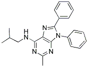 N-ISOBUTYL-2-METHYL-8,9-DIPHENYL-9H-PURIN-6-AMINE Struktur