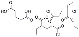 ETHYLGLUTARYLCHLORIDE,[ETHYL4-(CHLOROFORMYL)BUTYRATE;GLUTARICACIDMONOETHYLESTERCHLORIDE] Struktur