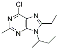 9-SEC-BUTYL-6-CHLORO-8-ETHYL-2-METHYL-9H-PURINE Struktur