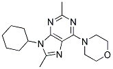 9-CYCLOHEXYL-2,8-DIMETHYL-6-MORPHOLINO-9H-PURINE Struktur