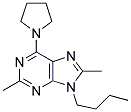 9-BUTYL-2,8-DIMETHYL-6-(PYRROLIDIN-1-YL)-9H-PURINE Struktur