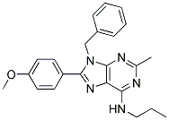 9-BENZYL-8-(4-METHOXYPHENYL)-2-METHYL-N-PROPYL-9H-PURIN-6-AMINE Struktur