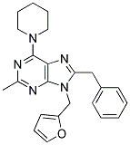 8-BENZYL-9-((FURAN-2-YL)METHYL)-2-METHYL-6-(PIPERIDIN-1-YL)-9H-PURINE Struktur