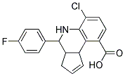 6-CHLORO-4-(4-FLUOROPHENYL)-3A,4,5,9B-TETRAHYDRO-3H-CYCLOPENTA[C]QUINOLINE-9-CARBOXYLIC ACID Struktur