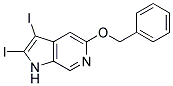 5-(BENZYLOXY)-2,3-DIIODO-1H-PYRROLO[2,3-C]PYRIDINE Struktur