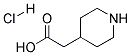 4-PIPERIDINYLACETIC ACID HYDROCHLORIDE Struktur