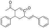 3-STYRYL-5-PHENYL-6-ACETYLCYCLOHEXEN-2-ONE Struktur