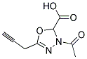 3-ACETYL-2,3-DIHYDRO-5-(PROP-2-YNYL)-1,3,4-OXADIAZOLE-2-CARBOXYLIC ACID Struktur