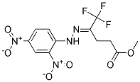 (E)-METHYL 4-(2-(2,4-DINITROPHENYL)HYDRAZONO)-5,5,5-TRIFLUOROPENTANOATE Struktur