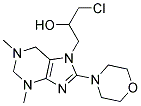 7-(3-CHLORO-2-HYDROXYPROPYL)-1,3-DIMETHYL-8-MORPHOLINO-2,3,6,7-TETRAHYDRO-1H-PURINE-, TECH Struktur