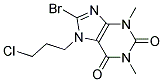 8-BROMO-7-(3-CHLOROPROPYL)-1,3-DIMETHYL-2,3,6,7-TETRAHYDRO-1H-PURINE-2,6-DIONE, TECH Struktur