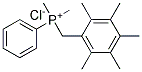 DIMETHYL(2,3,4,5,6-PENTAMETHYLBENZYL)PHENYLPHOSPHONIUM CHLORIDE, TECH Struktur