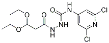 N1-(2,6-DICHLORO-4-PYRIDYL)-2-(3,3-DIETHOXYPROPANOYL)HYDRAZINE-1-CARBOXAMIDE, TECH Struktur