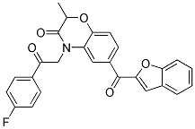 6-(BENZOFURAN-2-CARBONYL)-4-[2-(4-FLUORO-PHENYL)-2-OXO-ETHYL]-2-METHYL-4H-BENZO[1,4]OXAZIN-3-ONE Struktur