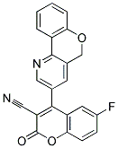 6-FLUORO-4-(10H-9-OXA-4-AZA-PHENANTHREN-2-YL)-2-OXO-2H-CHROMENE-3-CARBONITRILE Struktur