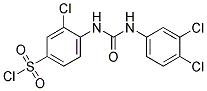 3-CHLORO-4-[3-(3,4-DICHLOROPHENYL)UREIDO]-BENZENESULFONYL CHLORIDE Struktur