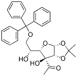 3-ACETYL-1,2-O-ISOPROPYLIDENE-6-O-TRITYL-A-D-GALACTOFURANOSE Struktur