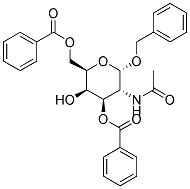 BENZYL 2-ACETAMIDO-3,6-DI-O-BENZOYL-2-DEOXY-A-D-GALACTOPYRANOSIDE Struktur