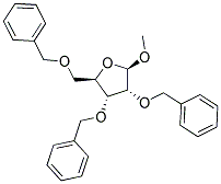 METHYL 2,3,5-TRI-O-BENZYL-B-D-RIBOFURANOSIDE Struktur