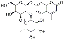 4-METHYLUMBELLIFERYL 2-O-(A-L-FUCOPYRANOSYL)-B-D-GALACTOPYRANOSIDE Struktur