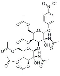 4-NITROPHENYL 2-ACETAMIDO-4,6-DI-O-ACETYL-3-O-(2-ACETAMIDO-3,4,6-TRI-O-ACETYL-B-D-GLUCOPYRANOSYL)-A-D-GALACTOPYRANOSIDE Struktur