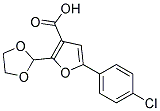 5-(4-CHLOROPHENYL)-2-(1,3-DIOXOLANE-2-YL)FURAN-3-CARBOXYLIC ACID 95+% Struktur