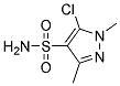 5-CHLORO-1,3-DIMETHYL-1H-PYRAZOLE-4-SULPHONAMIDE Struktur