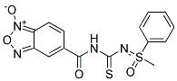 5-[({[(1-METHYL-1-OXO-1-PHENYL-LAMBDA~6~-SULPHANYLIDENE)AMINO]CARBOTHIOYL}AMINO)CARBONYL]-2,1,3-BENZOXADIAZOL-1-IUM-1-OLATE Struktur