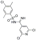 4-CHLORO-N-[(2,6-DICHLOROPYRIDIN-4-YL)(IMINO)METHYL]-2,5-DIMETHYLBENZENESULPHONAMIDE Struktur