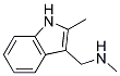 N-METHYL-N-[(2-METHYL-1H-INDOL-3-YL)METHYL]AMIN Struktur