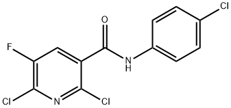 N-(4-CHLOROPHENYL)-2,6-DICHLORO-5-FLUORONICOTINAMIDE Struktur