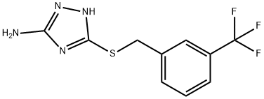 5-AMINO-3-[3-(TRIFLUOROMETHYL)BENZYLTHIO]-1H-1,2,4-TRIAZOL Struktur