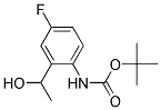 TERT-BUTYL 4-FLUORO-2-(1-HYDROXYETHYL)PHENYLCARBAMAT Struktur