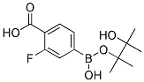 2-FLUORO-4-(4,4,5,5-TETRAMETHYL-1,3,2-DIOXABOROLAN-2-YL)BENZOIC ACID Struktur