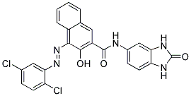 4-[(2,5-dichlorophenyl)azo]-N-(2,3-dihydro-2-oxo-1H-benzimidazol-5-yl)-3-hydroxynaphthalene-2-carboxamide Struktur