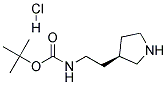 (R)-3-(Boc-aminoethyl)pyrrolidine hydrochloride Struktur