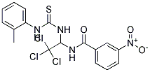 3-Nitro-N-[2,2,2-trichloro-1-(3-o-tolyl-thioureido)-ethyl]-benzamide Struktur