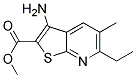 Methyl 3-amino-6-ethyl-5-methylthieno[2,3-b]pyridine-2-carboxylate Struktur