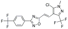 5-{2-[5-chloro-1-methyl-3-(trifluoromethyl)-1H-pyrazol-4-yl]vinyl}-3-[4-(trifluoromethyl)phenyl]-1,2,4-oxadiazole Struktur