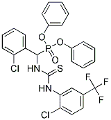 diphenyl [(2-chlorophenyl)({[2-chloro-5-(trifluoromethyl)anilino]carbothioyl}amino)methyl]phosphonate Struktur