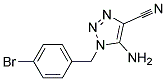 5-Amino-1-(4-bromobenzyl)-1H-1,2,3-triazole-4-carbonitrile, tech Struktur