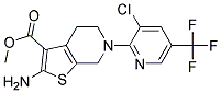 Methyl 2-amino-6-[3-chloro-5-(trifluoromethyl)pyrid-2-yl]-4,5,6,7-tetrahydrothieno[2,3-c]pyridine-3-carboxylate Struktur