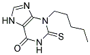 3-pentyl-2-thioxo-2,3-dihydro-1H-purin-6(7H)-one Struktur