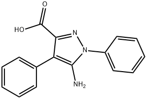 5-amino-1,4-diphenyl-1H-pyrazole-3-carboxylic acid Struktur